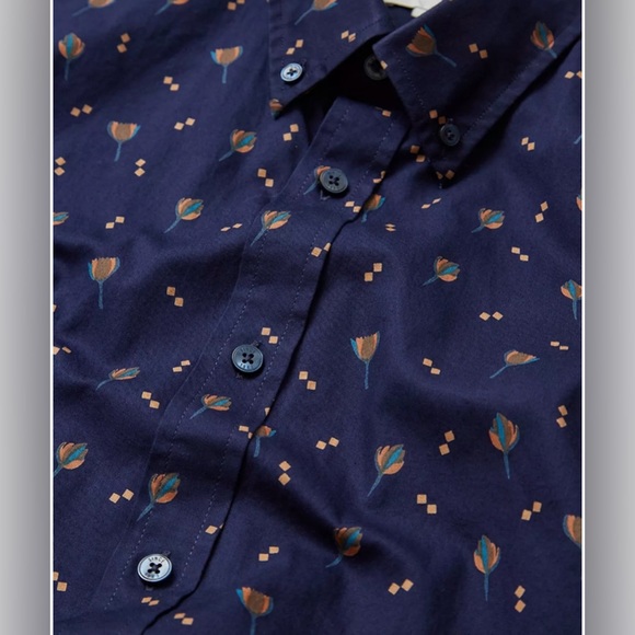 NWT Ben Sherman Scattered Floral Shirt Size S - Picture 3 of 10